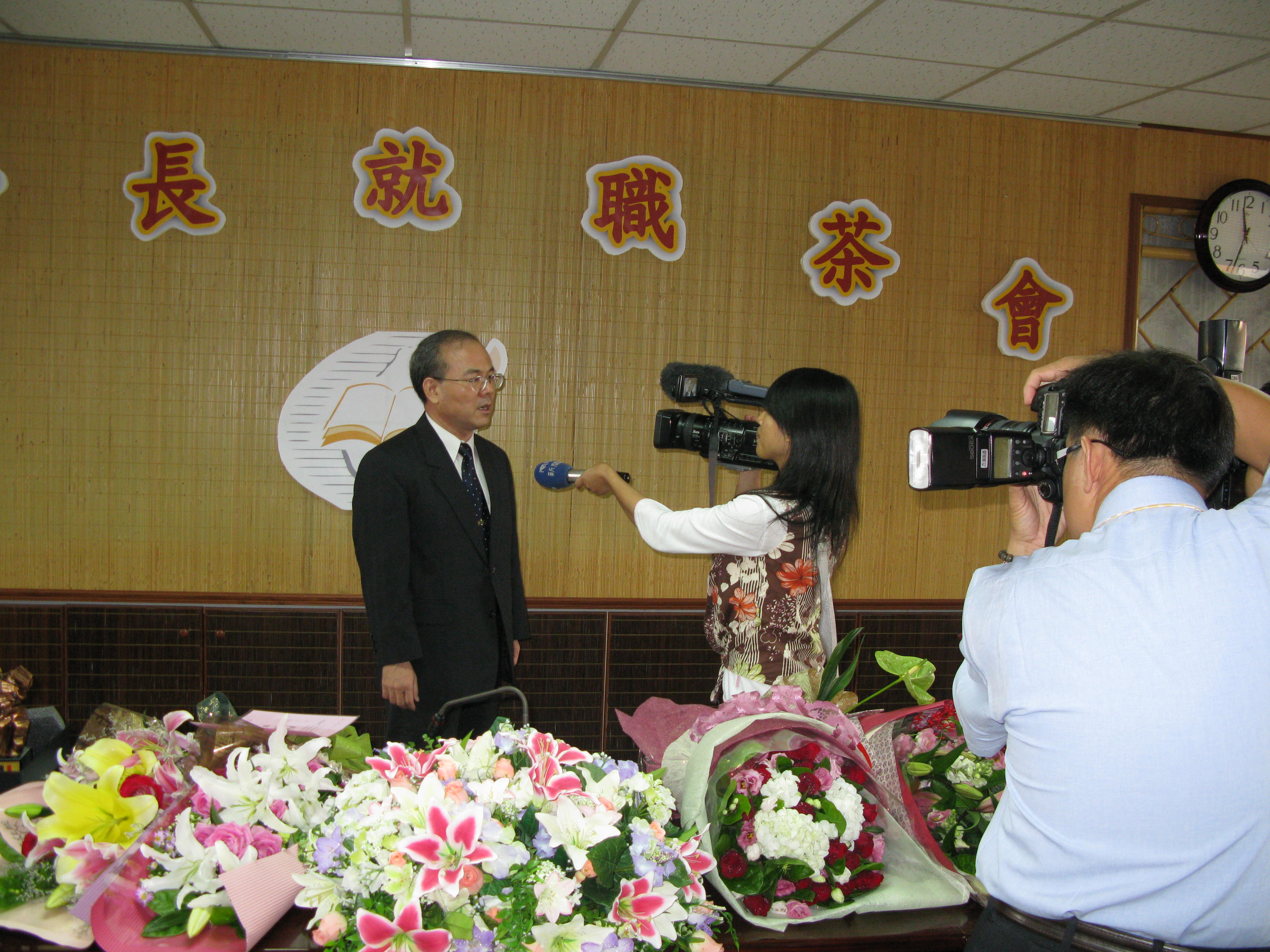 圖九：林館長金田接受媒體採訪