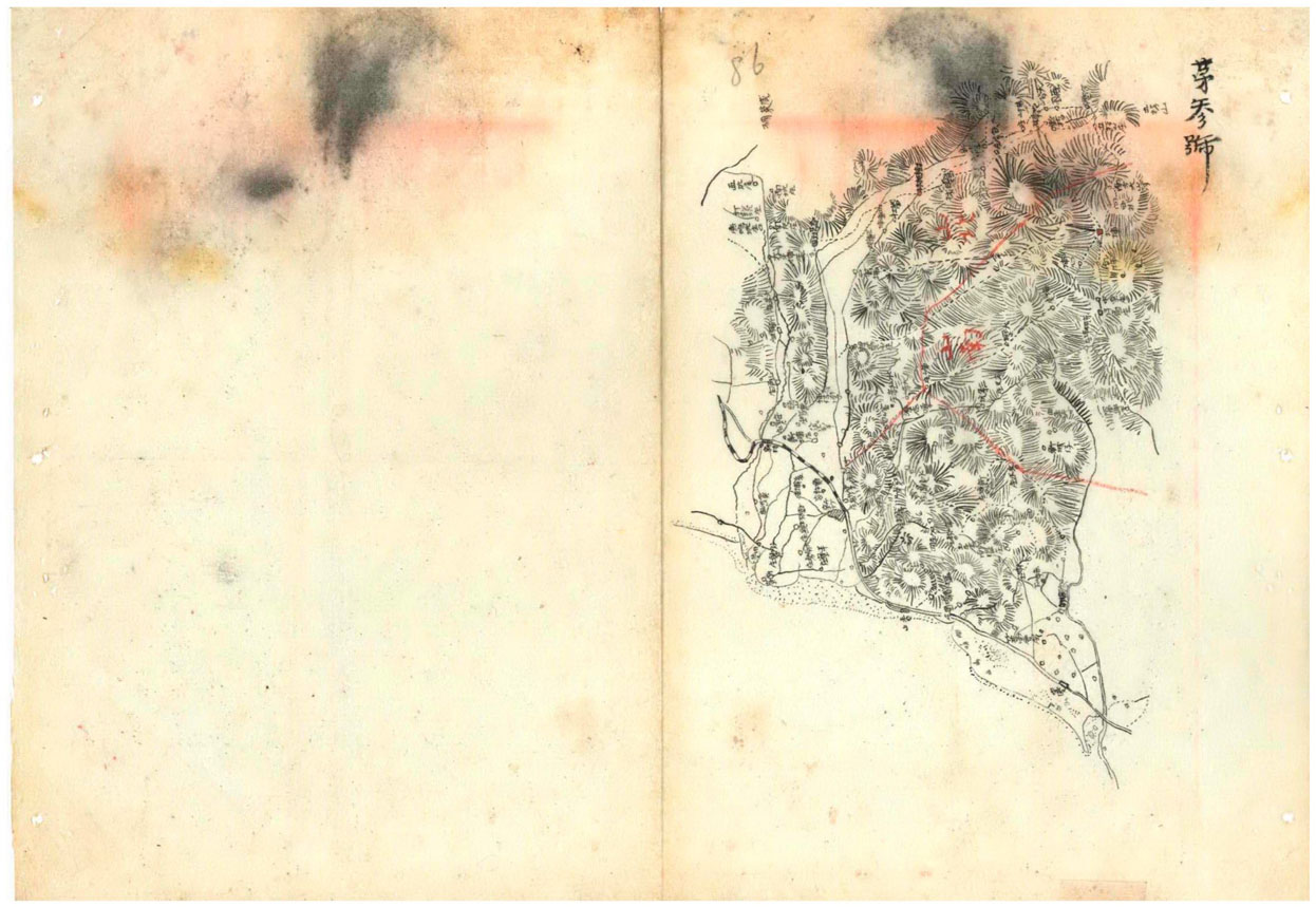 呈文所附的參照地圖(臺灣總督府檔案000001230100091)