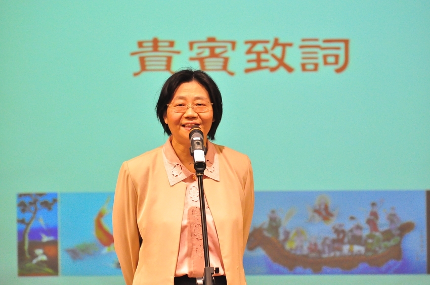 臺灣省政府文教組游惠玲副組長致詞
