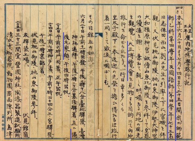 日治時期內地修學旅行