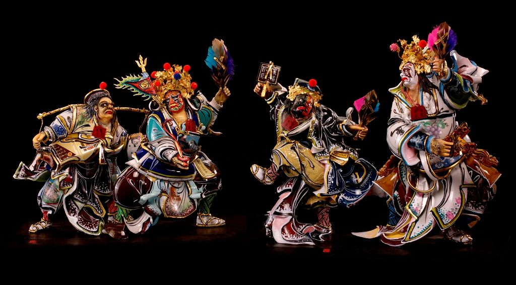文武差爺與七爺八爺 /  陳三火作品