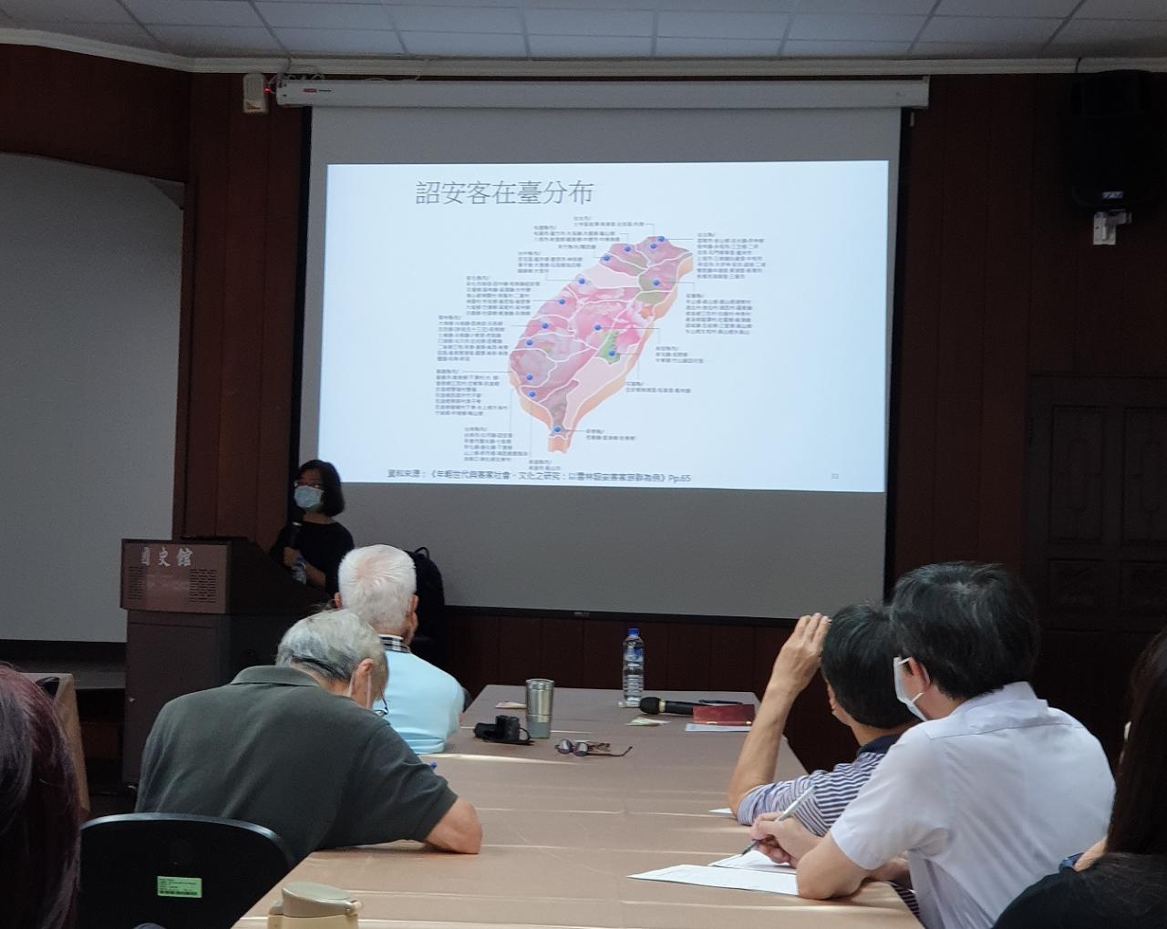 圖3：陳副教授引述相關研究有關客家詔安客在臺分布情形